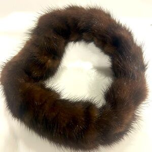 Natural mink Headband Ear Warmer